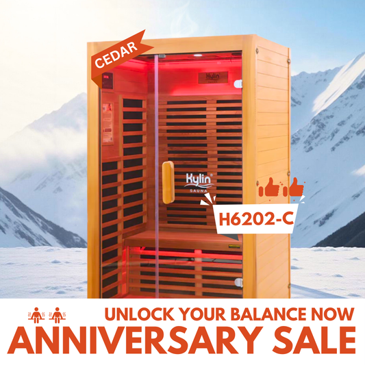Elite - Kylin Low EMF Premium Cedar Infrared Sauna Room 2 Person - H6202-C