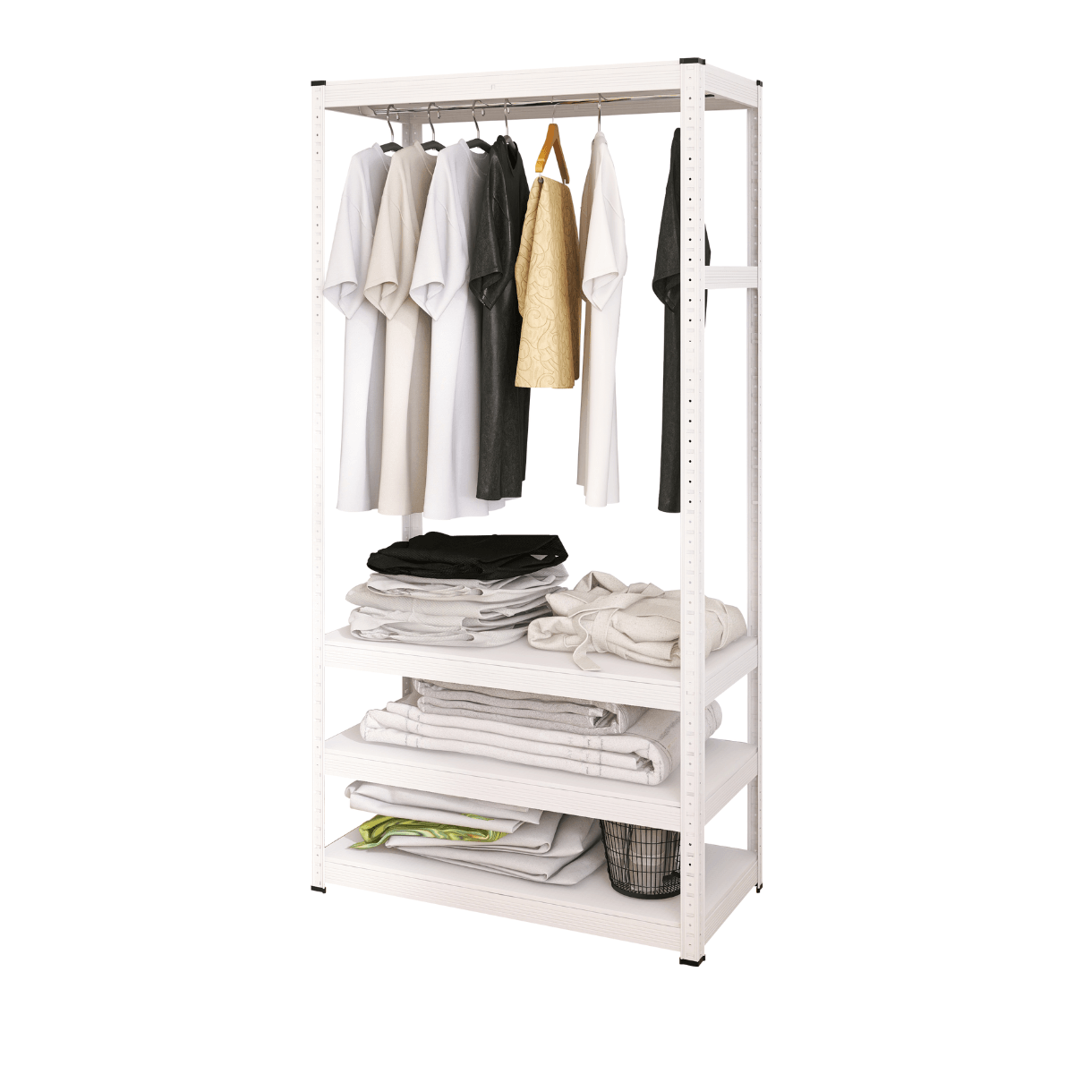 Kylin Wardrobe Storage Shelf Clothes Rack Garment Closet Storage Organizer Hanging Rail Shelf (160cm) 800mm* 400mm* 1600mm