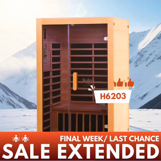 Kylin Low EMF Carbon Infrared Sauna Room 2 Person H6203 (Floor Heater included)