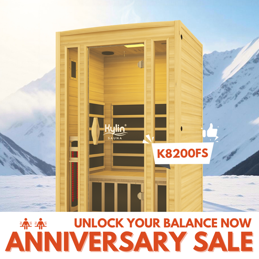 Kylin Full Spectrum Low EMF Carbon Far Infrared Sauna 2 people - K8200 FS