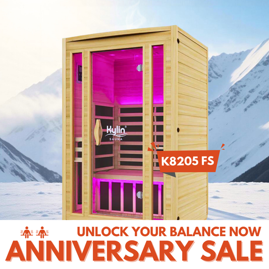 Kylin Full Spectrum Low EMF Carbon Far Infrared Sauna 2 people - K8205 FS