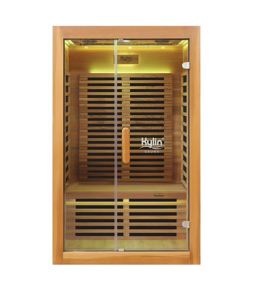 Elite - Kylin Low EMF Premium Cedar Infrared Sauna Room 2 Person - H6202-C
