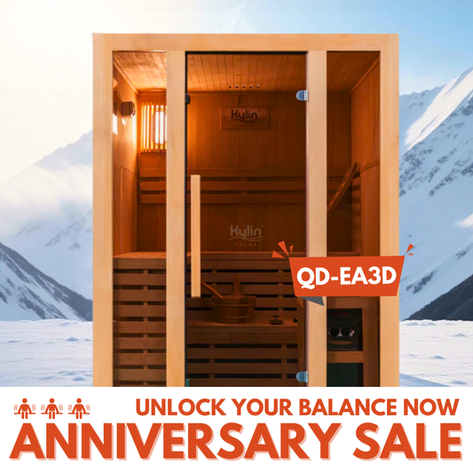 Kylin Traditional Steam Sauna Room 3 Person QD-EA3D