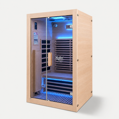 Kylin Premium Full Spectum Low EMF Infrared Sauna Room 2 Person H6232 (Floor Heater included)