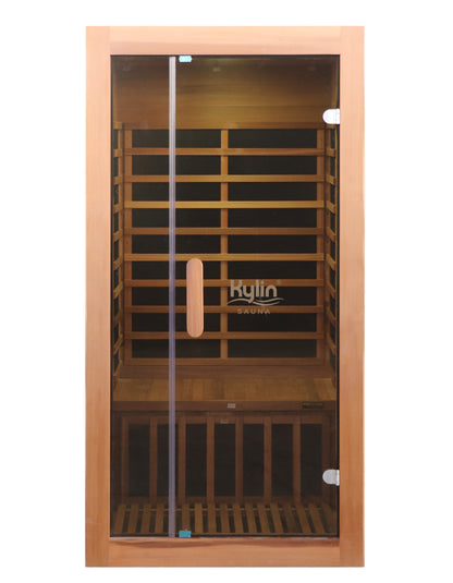 Kylin Low EMF Premium Cedar Infrared Sauna Room 1 Person H6104 (Floor Heater included)