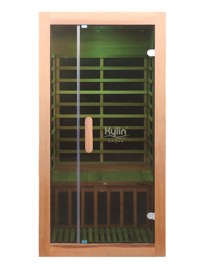 Kylin Low EMF Premium Cedar Infrared Sauna Room 1 Person H6104 (Floor Heater included)