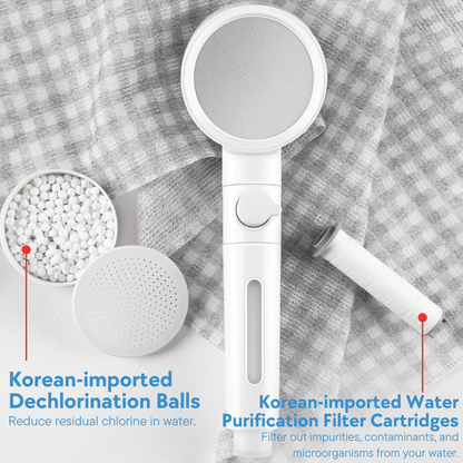 Kylin Home & Bath Series Shower ON-OFF Head Set With Filter & Ceramic Ball SHOF78-C1S1-WH