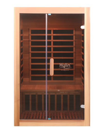 Kylin Low EMF Premium Cedar Infrared Sauna Room 2 Person H6204 (Floor Heater included)