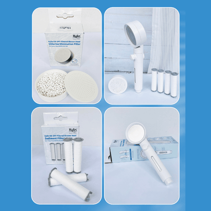 Kylin Home & Bath Series Shower ON-OFF Head Set With Filter & Ceramic Ball SHOF78-C1S1-WH
