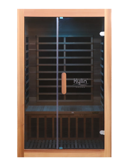 Kylin Low EMF Premium Cedar Infrared Sauna Room 2 Person H6204 (Floor Heater included)