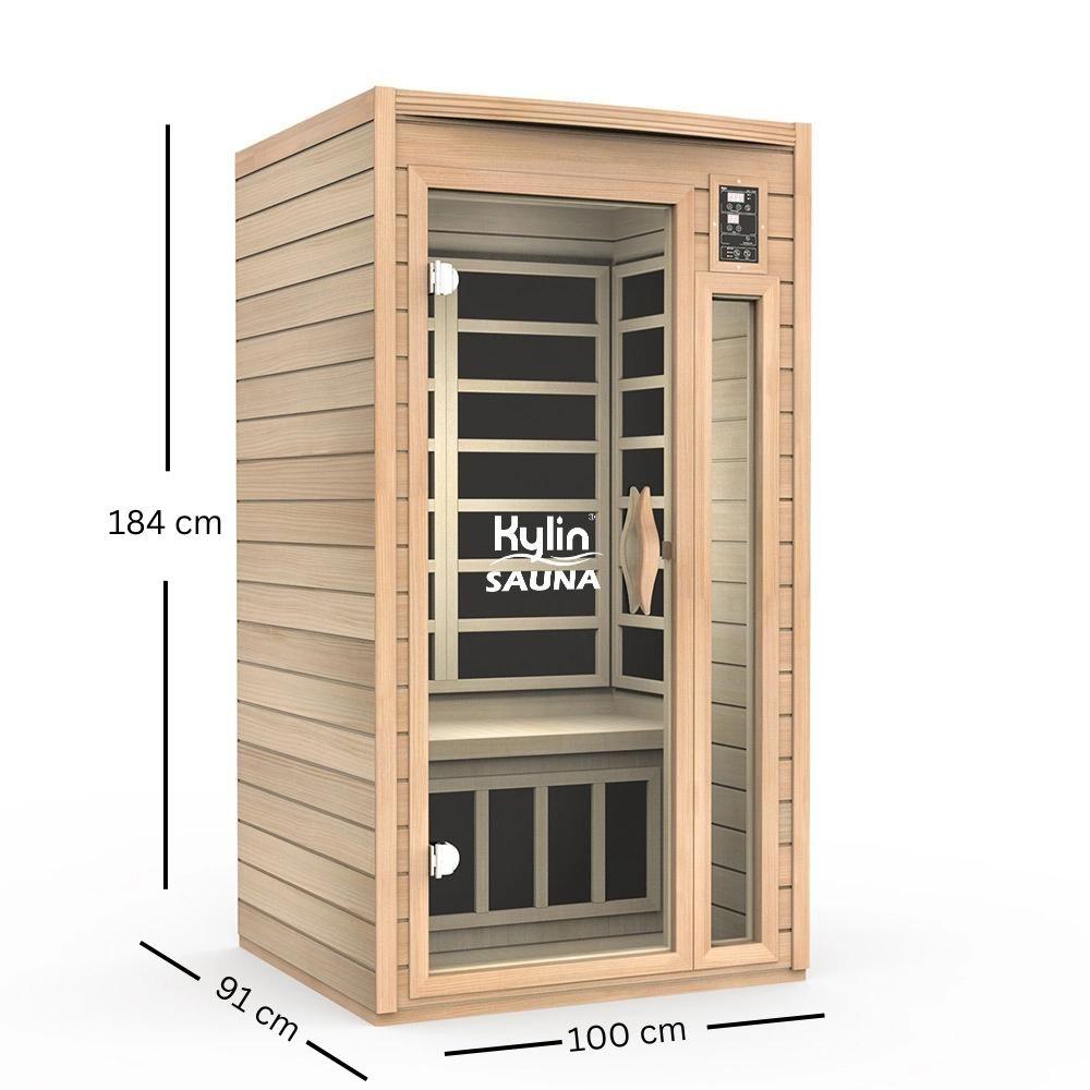 Kylin Low EMF Carbon Fibre Infrared Sauna 1 Person KY-023LB (DEMO ONLY)