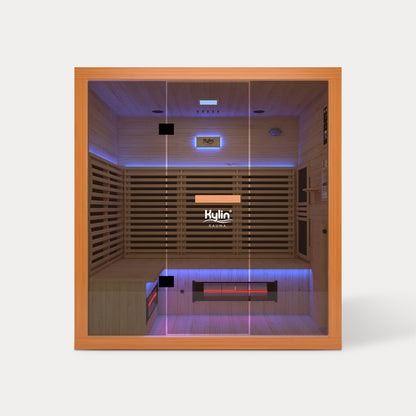 Kylin Red Cedar Carbon Full Spectrum Infrared Sauna Room 4 Person Low EMF L9401