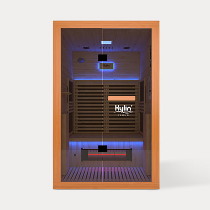 Kylin Red Cedar Carbon Full Spectrum Infrared Sauna Room 2 Person Low EMF L9201