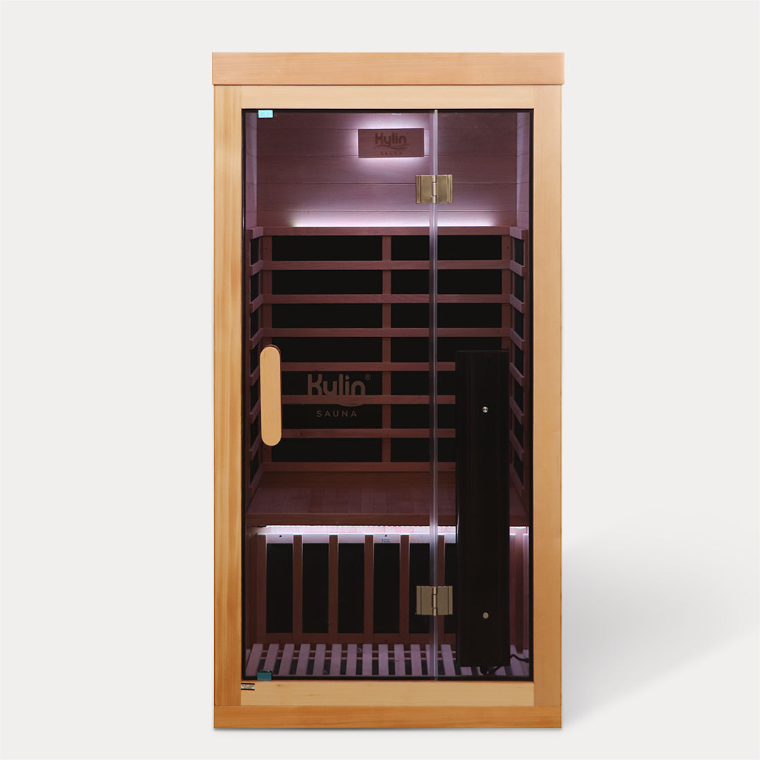 Kylin Premium Full Spectum Low EMF Infrared Sauna Room 1 Person H6120 (Floor Heater included)