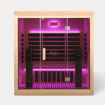 Kylin Premium Full Spectum Low EMF Infrared Sauna Room 4 Person H6420 (Floor Heater included)