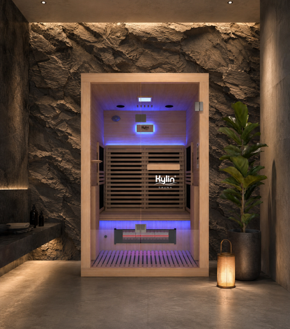 Kylin Hemlock Carbon Full Spectrum Infrared Sauna Room 2 Person Low EMF L9201-H