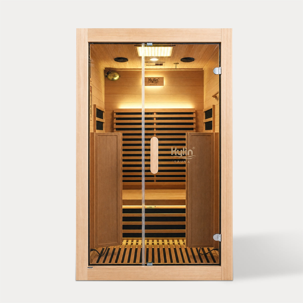 Kylin Premium Full Spectum Ultra Low EMF Infrared Sauna Room 2 Person H6234 (Floor Heater included)
