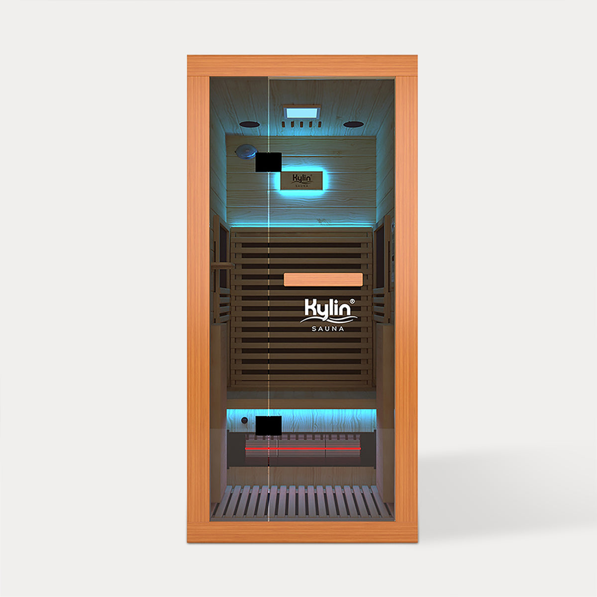 Kylin Red Cedar Carbon Full Spectrum Infrared Sauna Room 1 Person Low EMF L9101