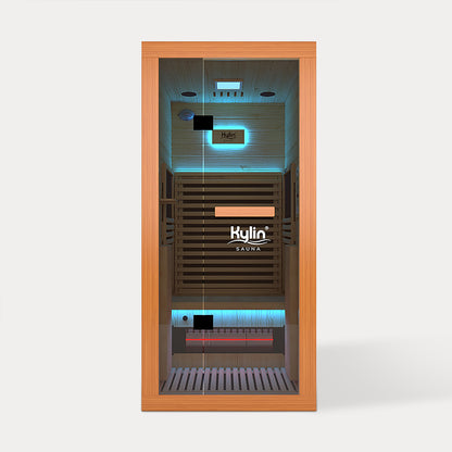 Kylin Red Cedar Carbon Full Spectrum Infrared Sauna Room 1 Person Low EMF L9101
