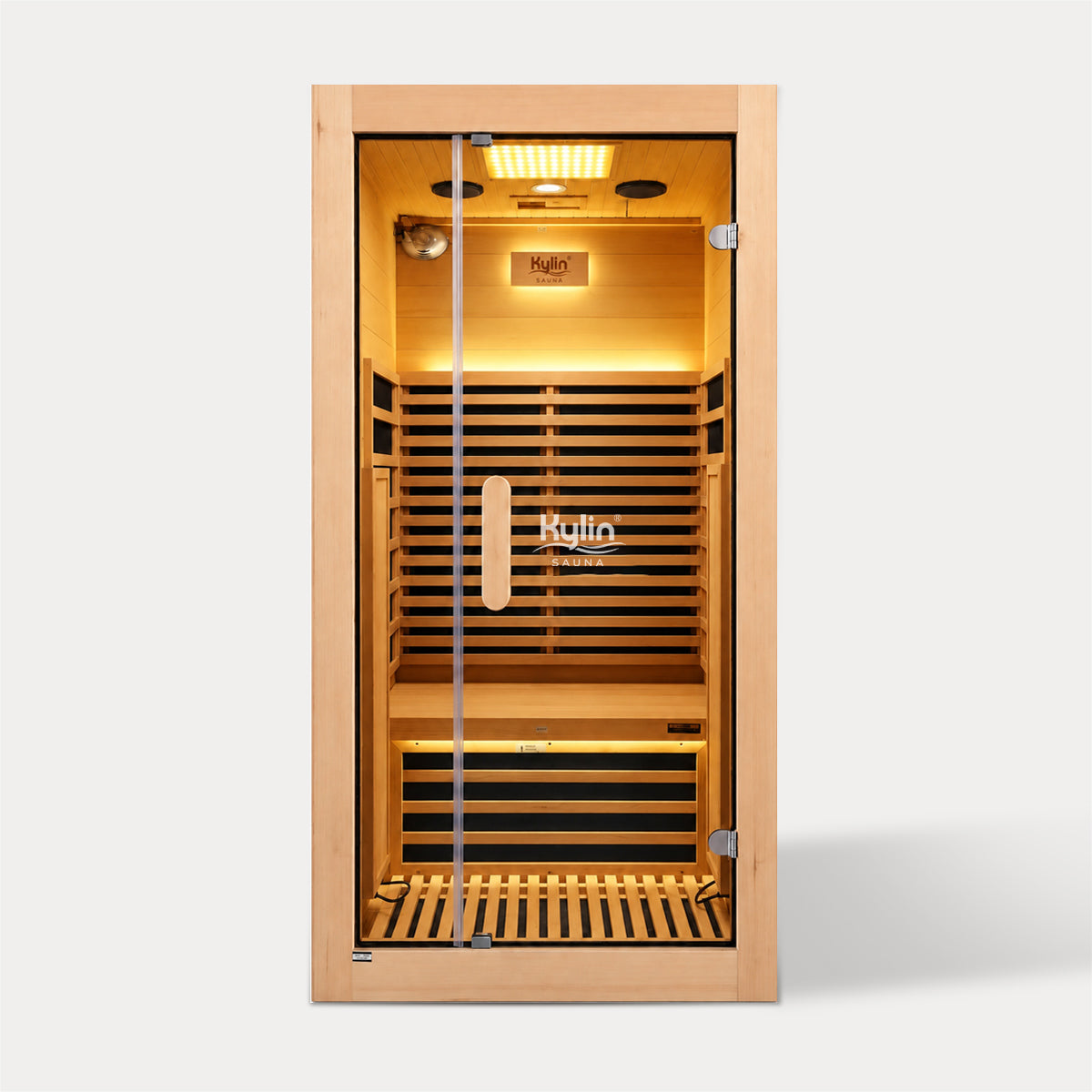 Kylin Premium Full Spectum Ultra Low EMF Infrared Sauna Room 1 Person H6134 (Floor Heater included)