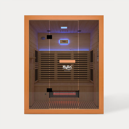 Kylin Red Cedar Carbon Full Spectrum Infrared Sauna Room 3 Person Low EMF L9301