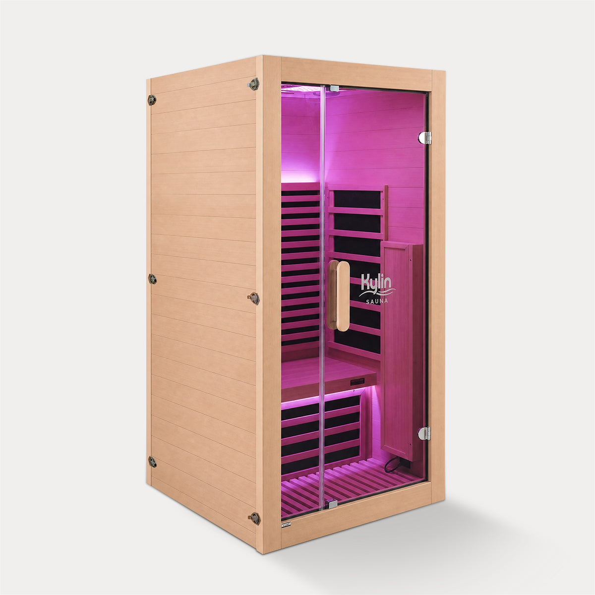 Kylin Premium Full Spectum Low EMF Infrared Sauna Room 1 Person H6132 (Floor Heater included)