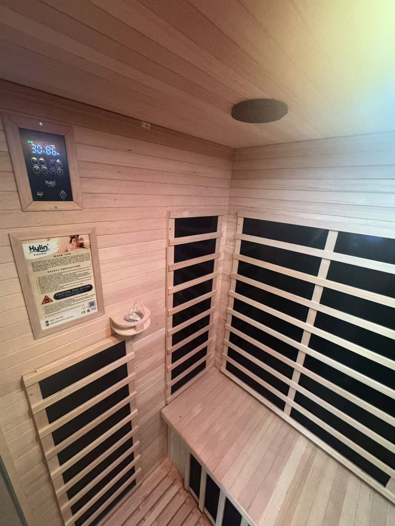 Kylin Low EMF Carbon Infrared Sauna Room 3 Person H6303 (Floor Heater included)