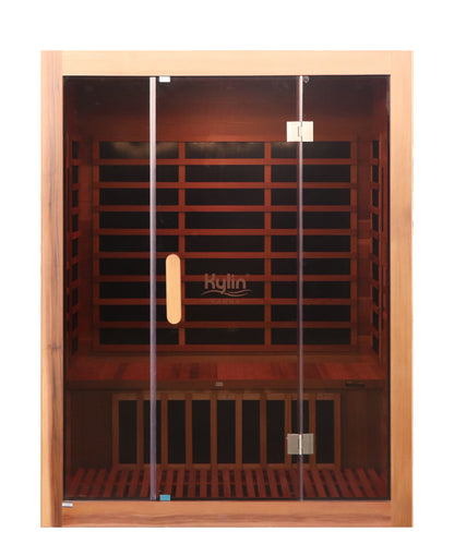 Kylin Low EMF Premium Cedar Infrared Sauna Room 3 Person H6304 (Floor Heater included)