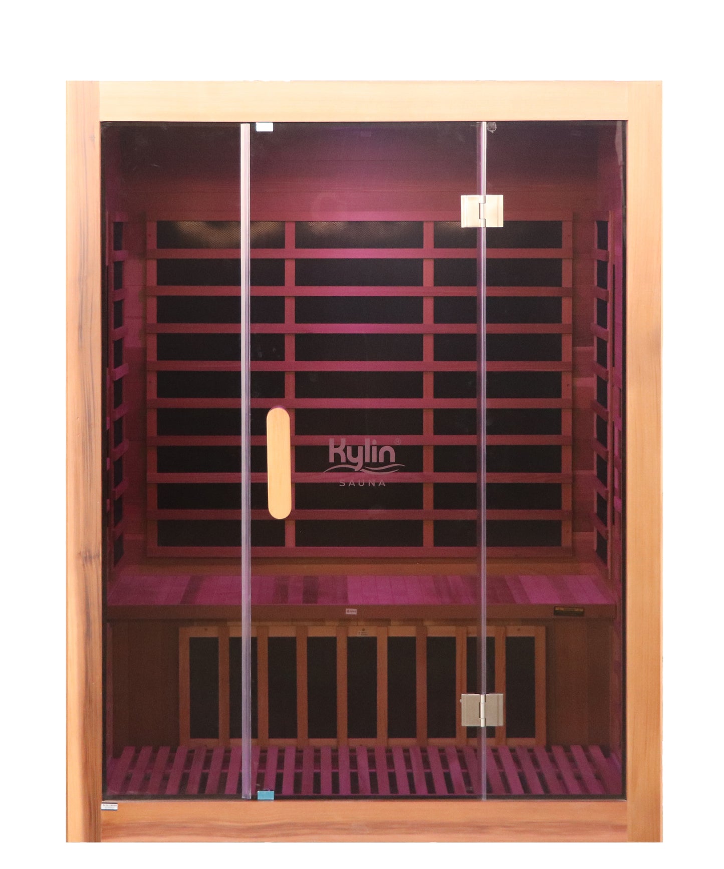 Kylin Low EMF Premium Cedar Infrared Sauna Room 3 Person H6304 (Floor Heater included)