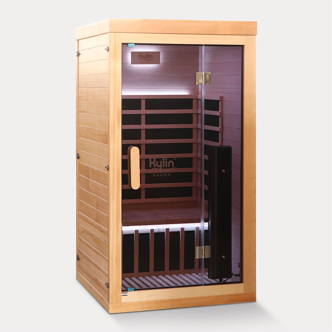 Kylin Premium Full Spectum Low EMF Infrared Sauna Room 1 Person H6120 (Floor Heater included)