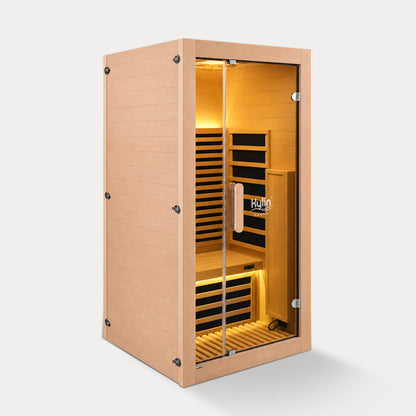 Kylin Premium Full Spectum Ultra Low EMF Infrared Sauna Room 1 Person H6134 (Floor Heater included)