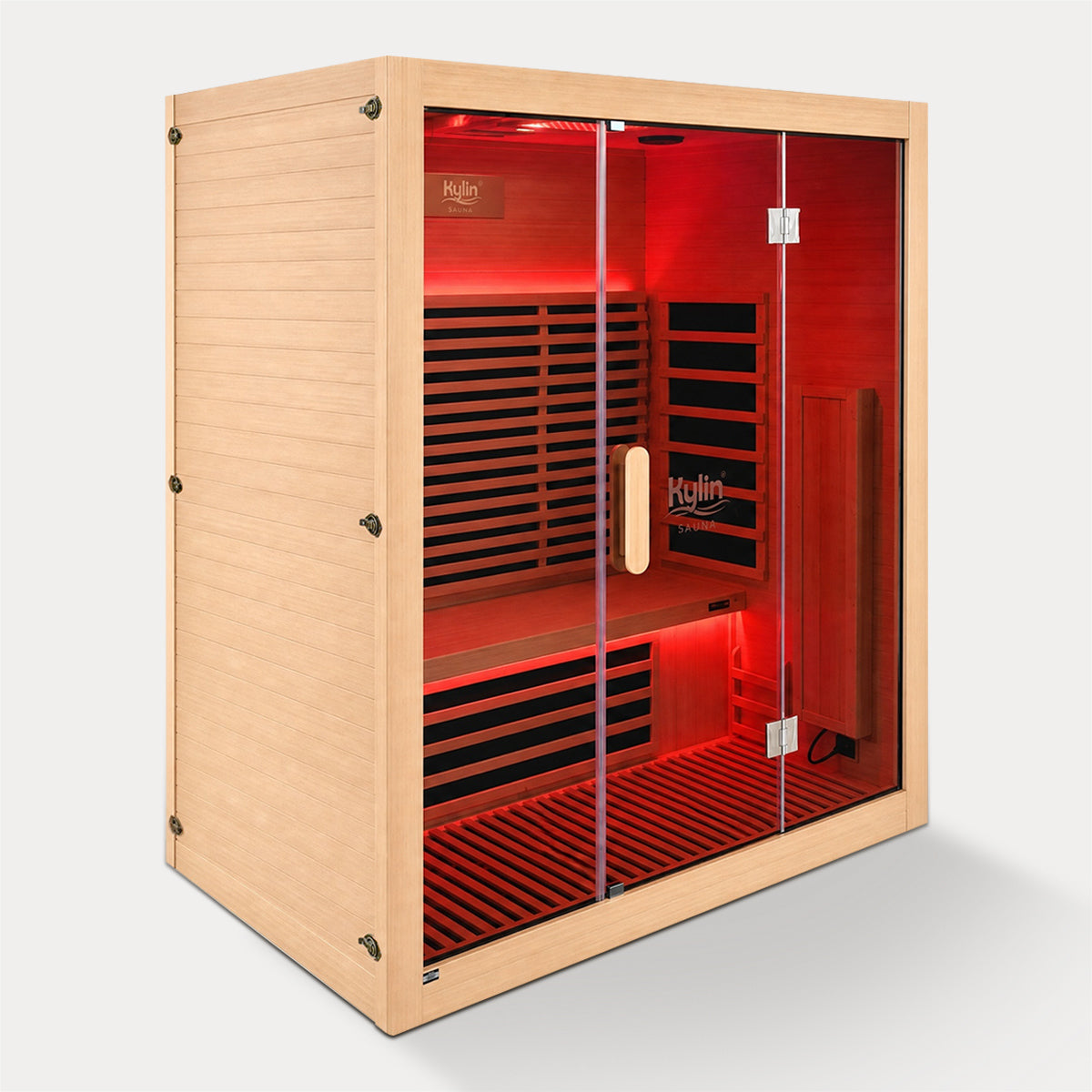 Kylin Premium Full Spectum Low EMF Infrared Sauna Room 4 Person H6432 (Floor Heater included)