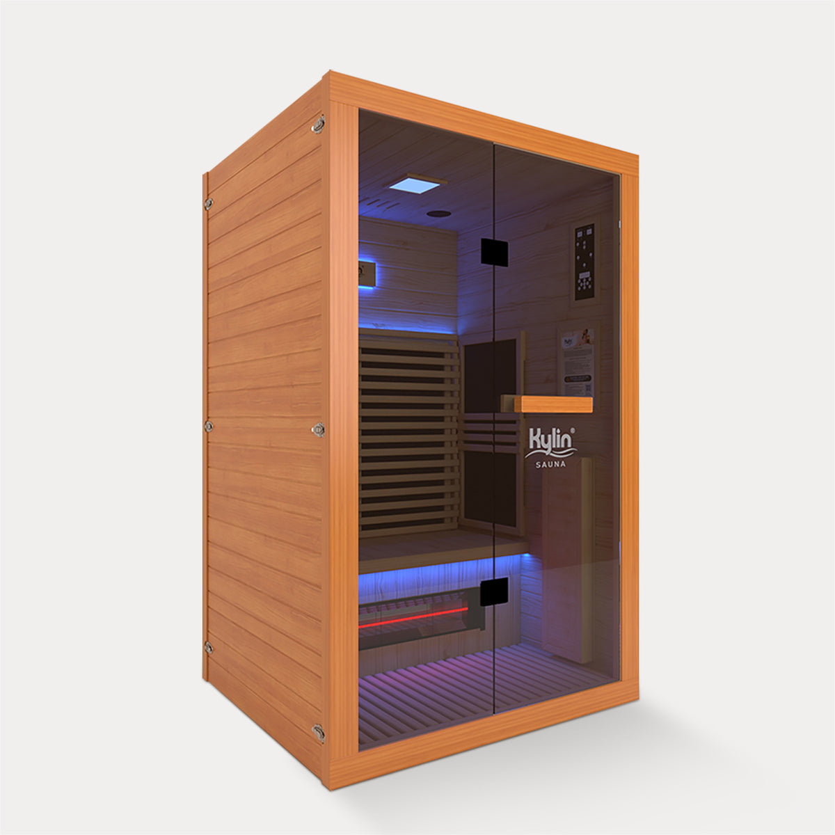 Kylin Red Cedar Carbon Full Spectrum Infrared Sauna Room 2 Person Low EMF L9201