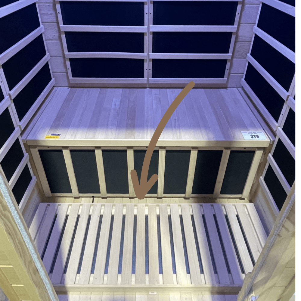 Kylin 2 Person Sauna Additional Low EMF Foot Heater  (K8202, K8200 FS)