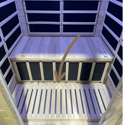 Kylin 2 Person Sauna Additional Low EMF Foot Heater  (K8202, K8200 FS)