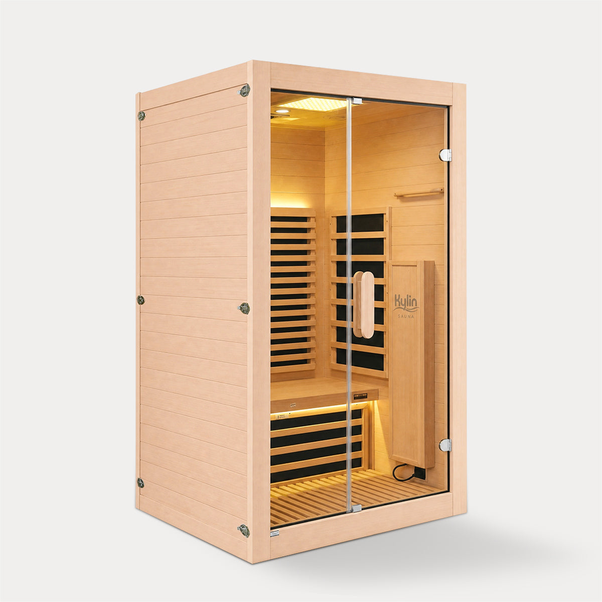 Kylin Premium Full Spectum Ultra Low EMF Infrared Sauna Room 2 Person H6234 (Floor Heater included)