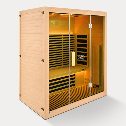 Kylin Premium Full Spectum Ultra Low EMF Infrared Sauna Room 4 Person H6434 (Floor Heater included)