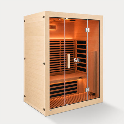 Kylin Premium Full Spectum Low EMF Infrared Sauna Room 3 Person H6332 (Floor Heater included)