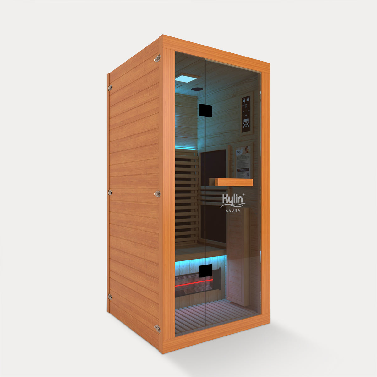 Kylin Red Cedar Carbon Full Spectrum Infrared Sauna Room 1 Person Low EMF L9101