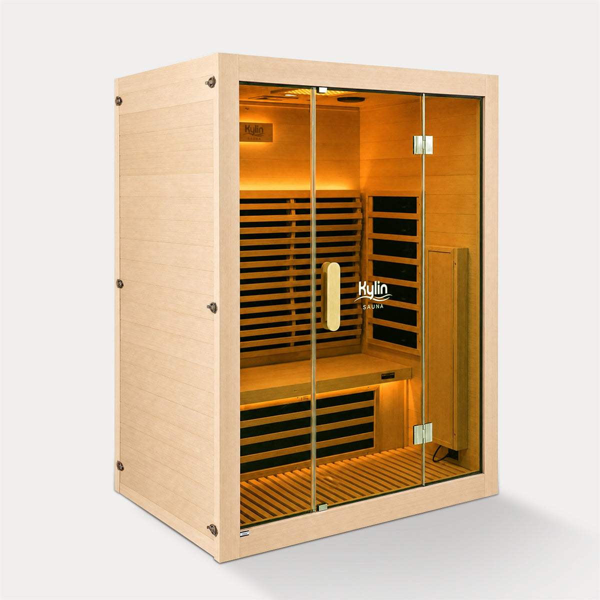 Kylin Premium Full Spectum Ultra Low EMF Infrared Sauna Room 3 Person H6334 (Floor Heater included)