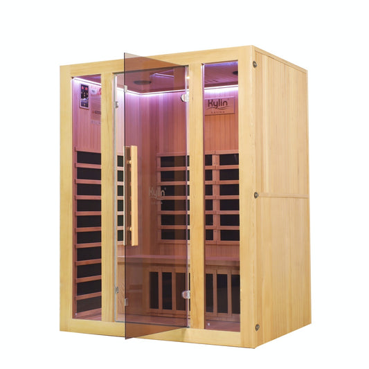 Kylin Low EMF Carbon Infrared Sauna Room 3 Person QD-D3