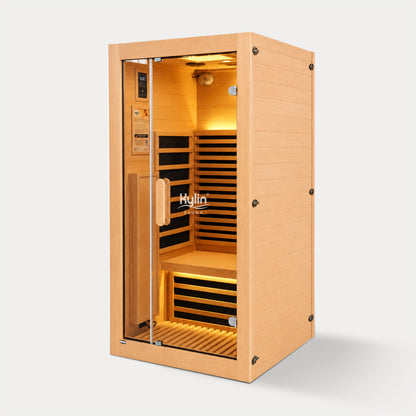 Kylin Premium Full Spectum Ultra Low EMF Infrared Sauna Room 1 Person H6134 (Floor Heater included)