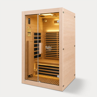 Kylin Premium Full Spectum Ultra Low EMF Infrared Sauna Room 2 Person H6234 (Floor Heater included)