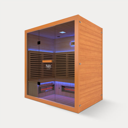 Kylin Red Cedar Carbon Full Spectrum Infrared Sauna Room 4 Person Low EMF L9401
