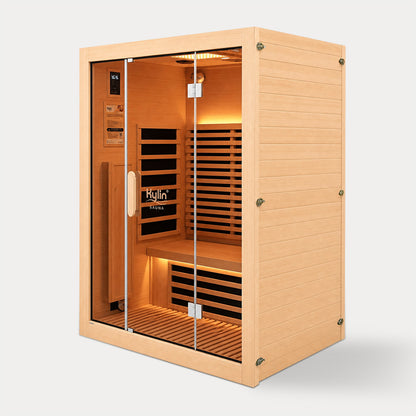 Kylin Premium Full Spectum Low EMF Infrared Sauna Room 3 Person H6332 (Floor Heater included)