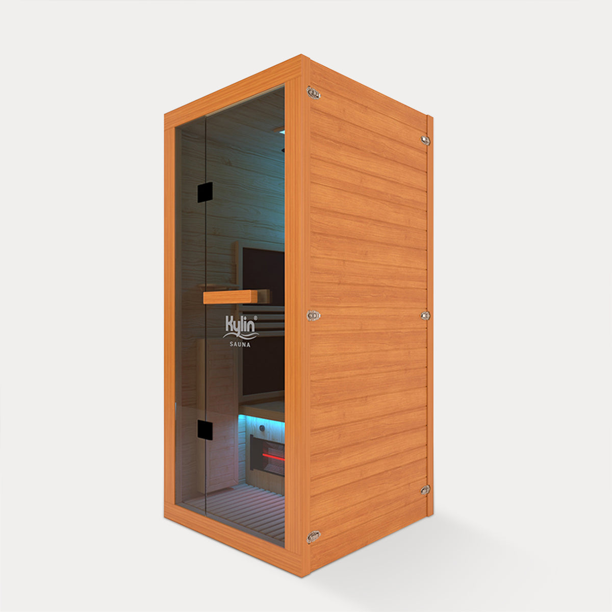 Kylin Red Cedar Carbon Full Spectrum Infrared Sauna Room 1 Person Low EMF L9101
