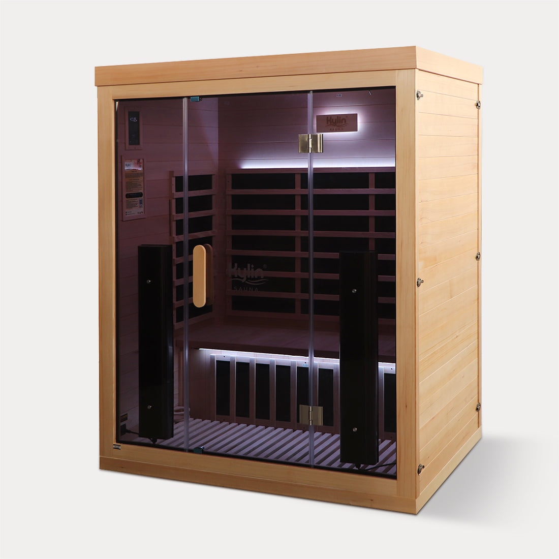 Kylin Premium Full Spectum Low EMF Infrared Sauna Room 3 Person H6320 (Floor Heater included)