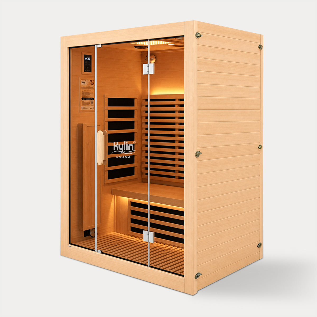 Kylin Premium Full Spectum Ultra Low EMF Infrared Sauna Room 3 Person H6334 (Floor Heater included)