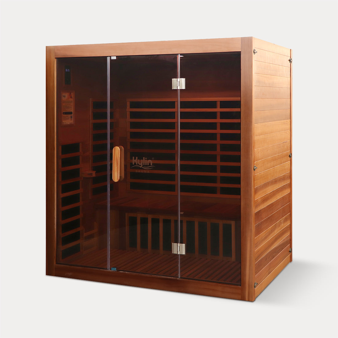 Kylin Low EMF Premium Cedar Infrared Sauna Room 4 Person H6404 (Floor Heater included)