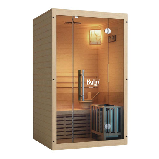 Kylin Traditional Indoor Steam Sauna Room 1 Person NYS-171